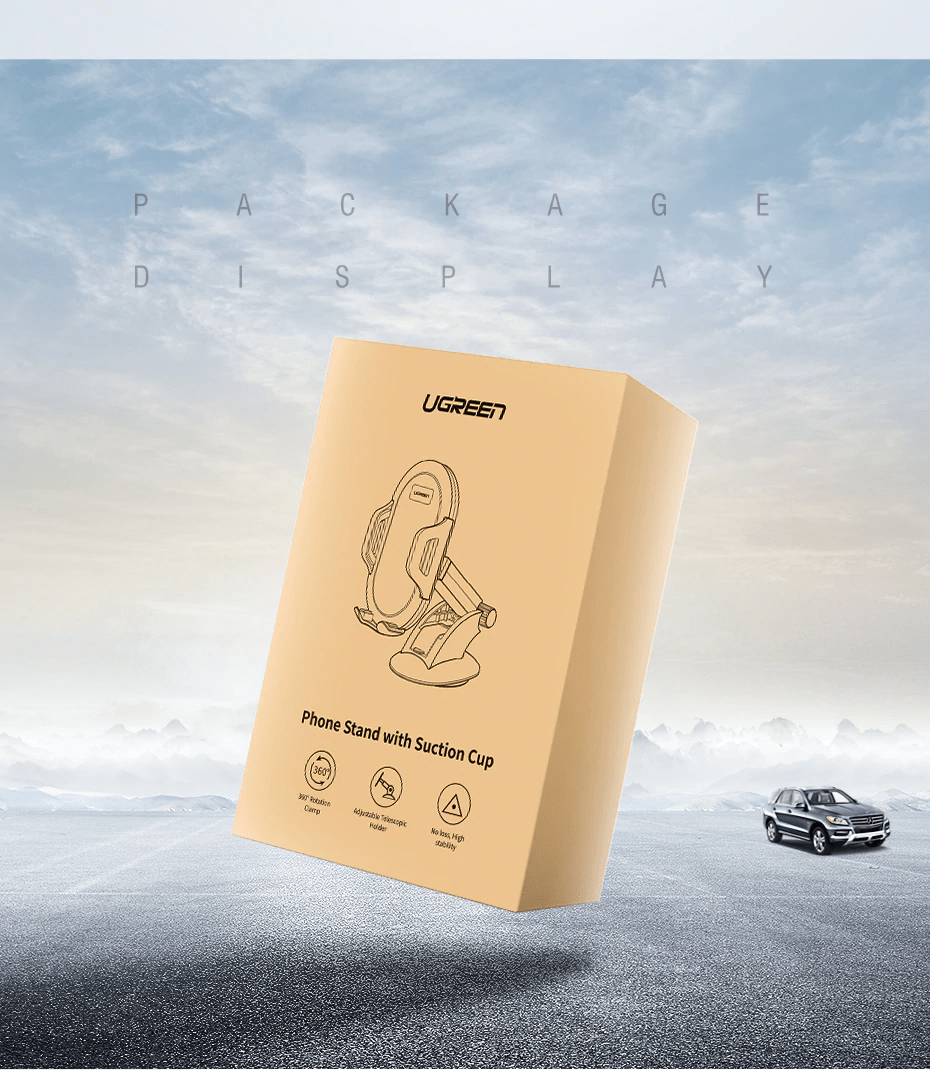 Ugreen Strong Car Holder 360 Degree Fit with 4 to 7 inch Phones 