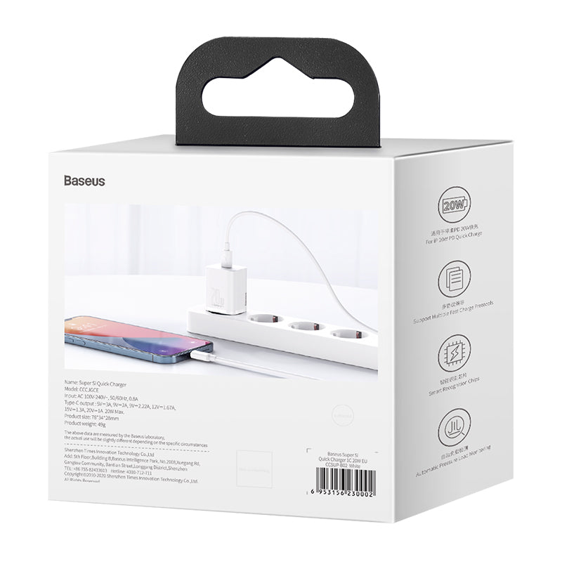 Baseus Super Si 20W USB-C Quick Charger EU