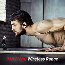 Mpow DS6 (A6X) Sport Wireless Headphone, Bass+, IPX6, BT5.0 Long Battery 9h Black