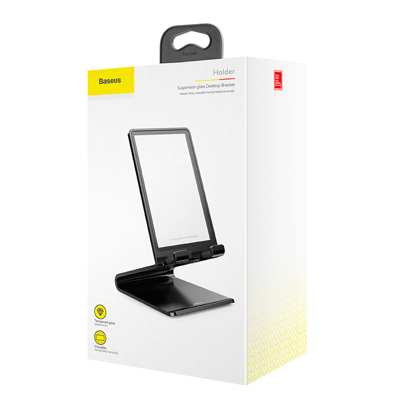 Baseus Suspension Desktop Bracket Aluminum With Glass Back Black