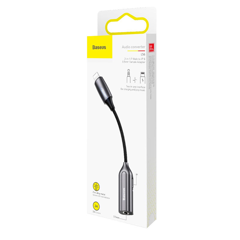 Baseus 2-in-1 L56 iP Male to Dual iP Female Adapter Tarnish