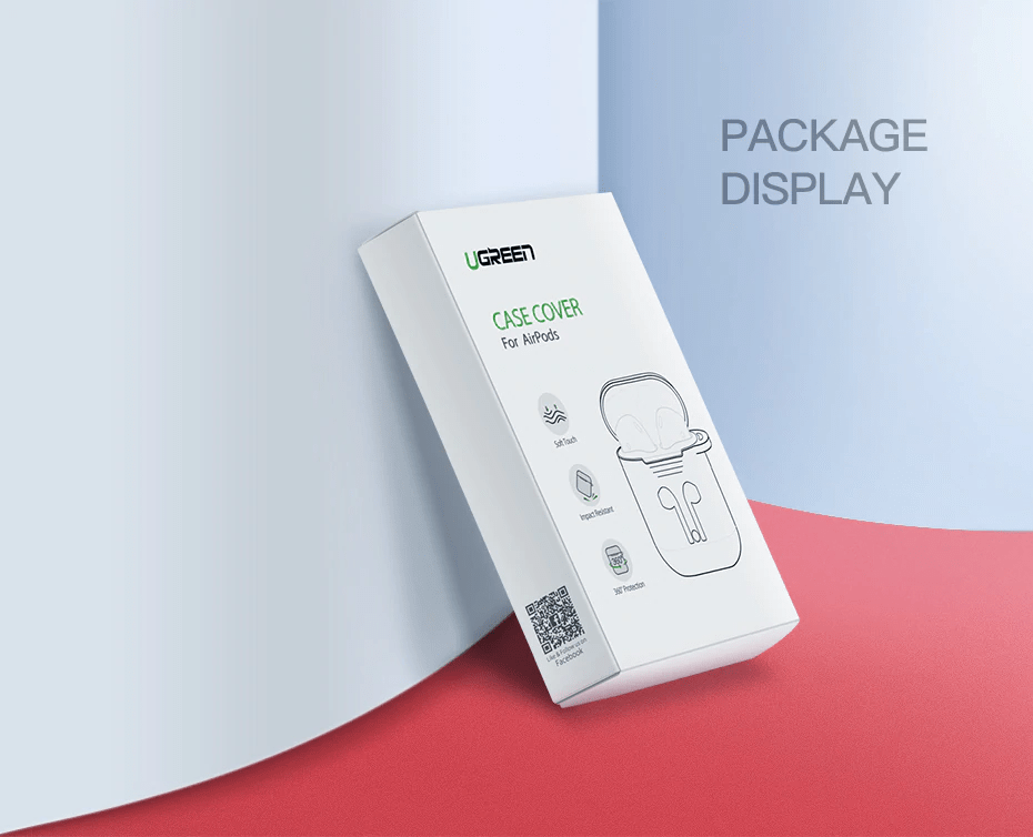 Ugreen AirPods Silicon Case Anti-Shocks + Strip + Hook Black