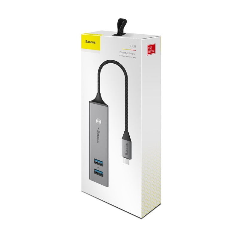 Baseus Cube تايب سى hub للماك و اجهزة اللاب توب 3 منافذ usb3.0 + 2 منفذ usb2.0