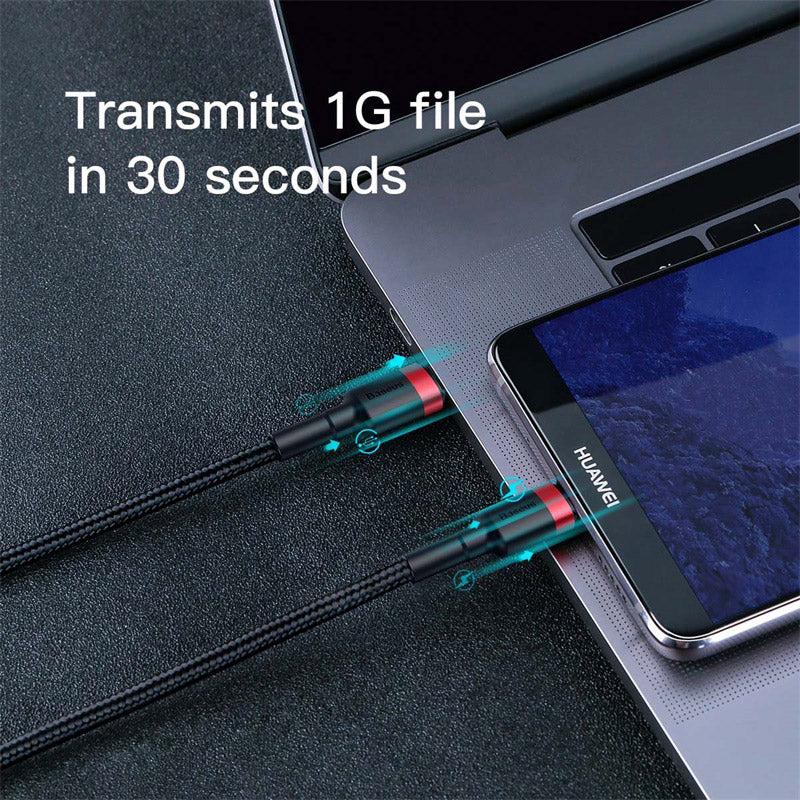 Baseus Cafule PD 60W flash charging For Type-C to C cable Black/Red