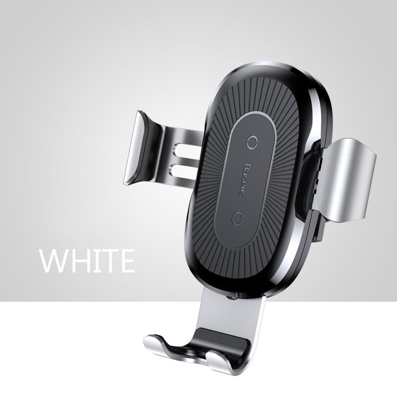 Gravity Car Mount Wireless Charger [ Fast Charging ] By Baseus Silver/Black
