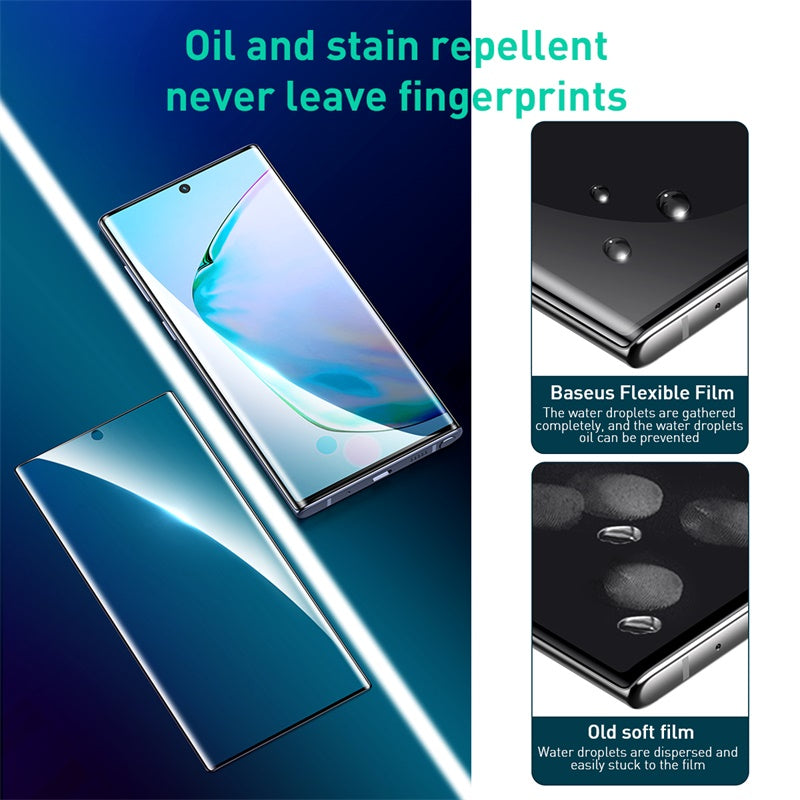 2pc Baseus 0.15mm Full-Screen Curved anti-explosion For Note 10+ Support Fingerprint