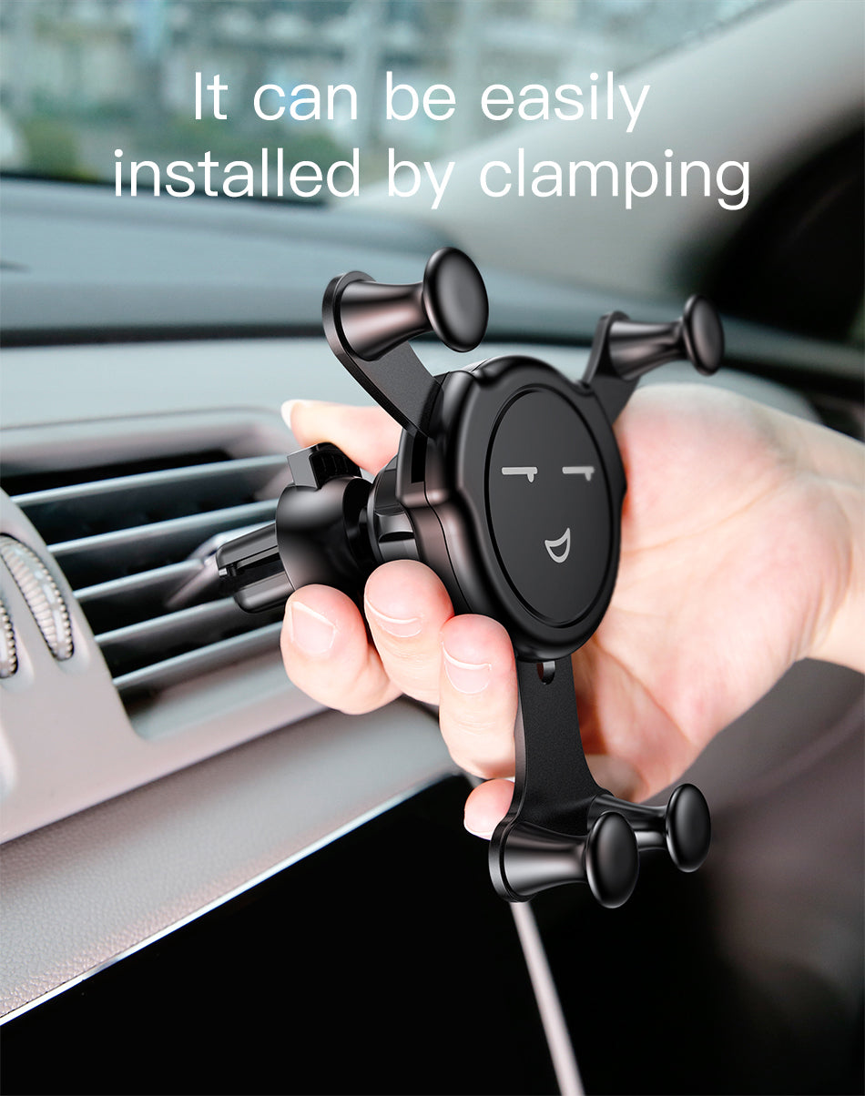 Emoticon Cute By Baseus Gravity Car Mount Black