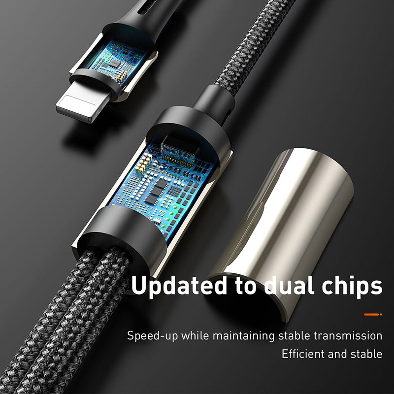 Smartkoshk caring كابل 3*1 nylon braided USB, micro, iPhone, and Type-C cable with zinc alloy connectors.