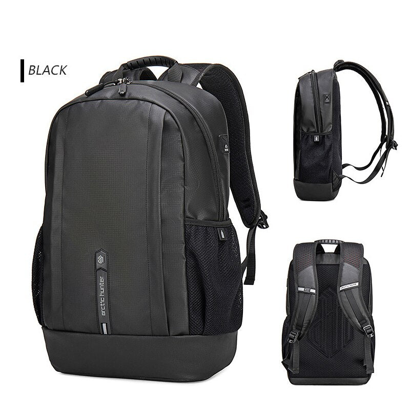 ARCTIC HUNTER B00386 Laptop Backpack, USB Charging Port Black