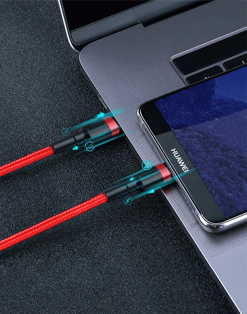 Baseus Cafule PD 60W flash charging For Type-C to C cable Red