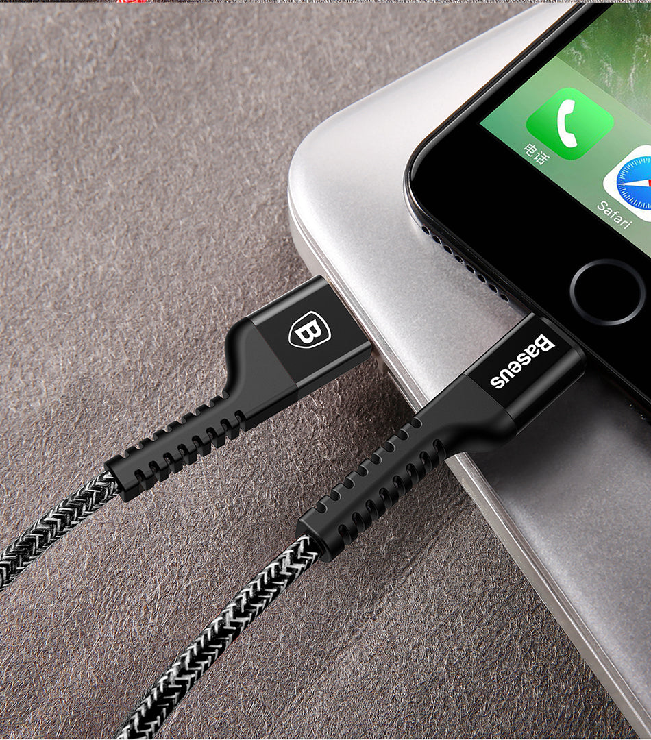 Confidant By Baseus Anti-break lightning Cable For iPhone/iPad 1.5Meter Black