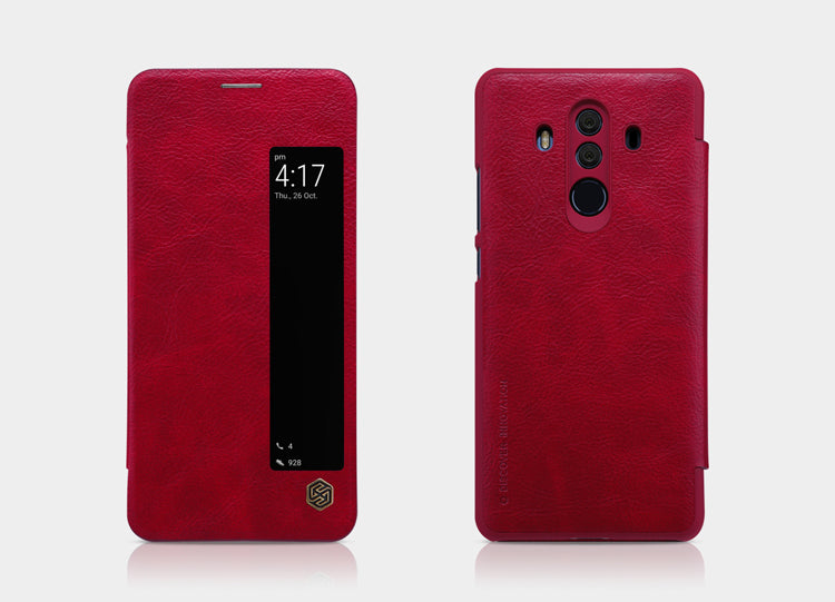 Qin Leather By Nillkin Smart Cover For Mate 10 Pro - Red