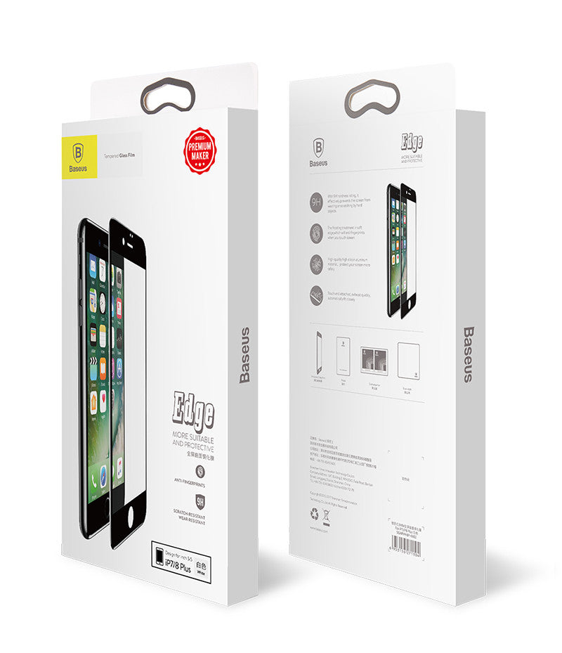 Baseus 5D All-screen Arc-surface Tempered Glass 0.3mm For iP7P | 8P White