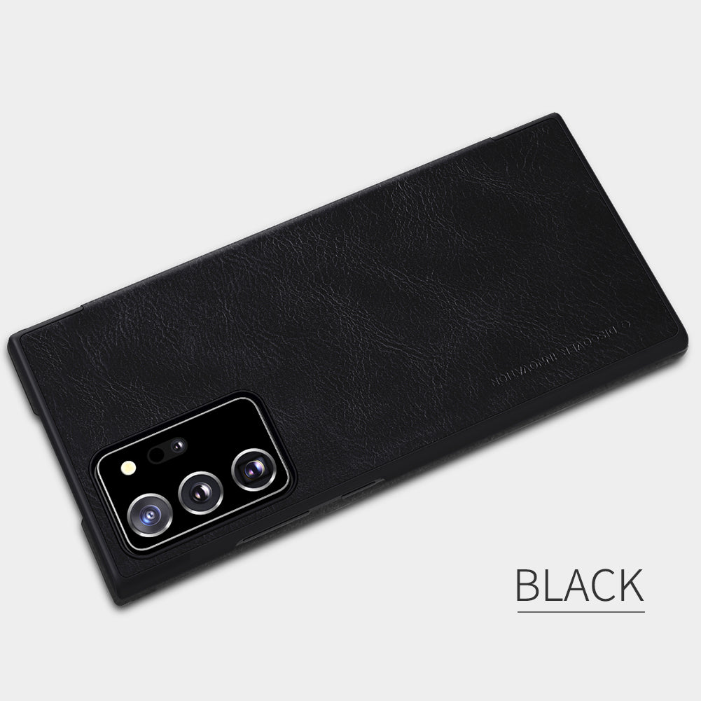 Nillkin Qin Leather Flip Case For Note 20 Ultra - Black