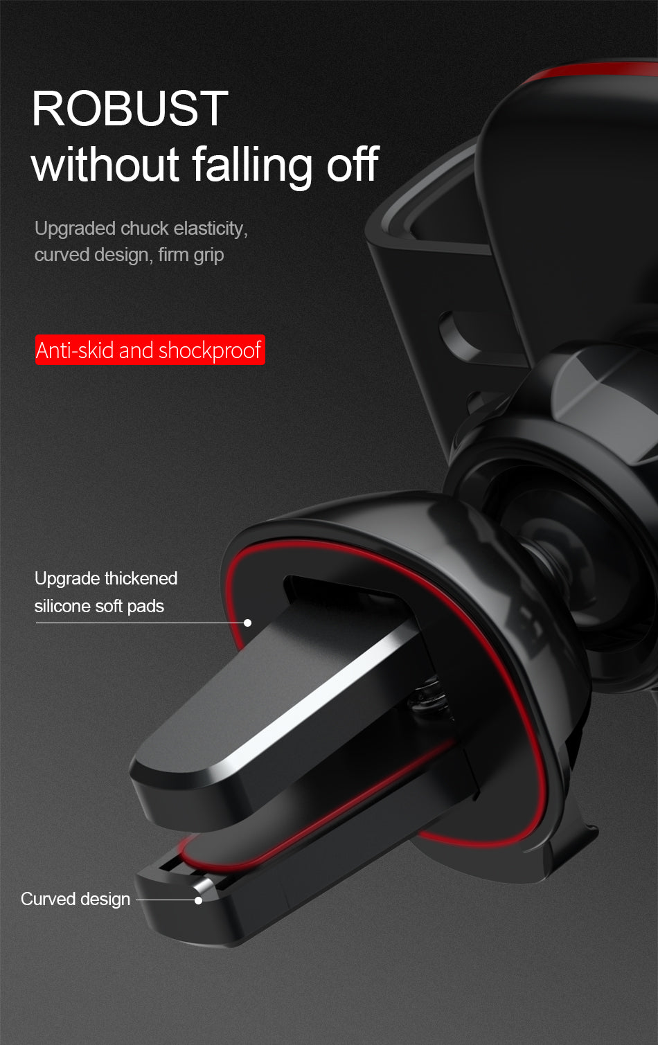 Baseus Metal Age Gravity Car Moun Air Outlet Version Red