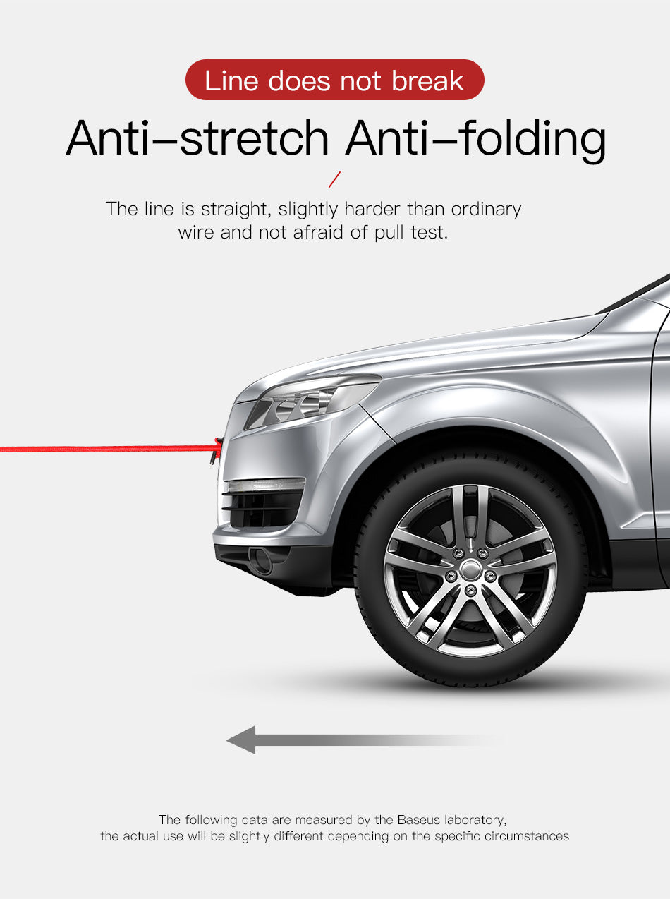 Cafule By Baseus Anti-Cut Cable, USB For Type-C QC 3.0 1M Red