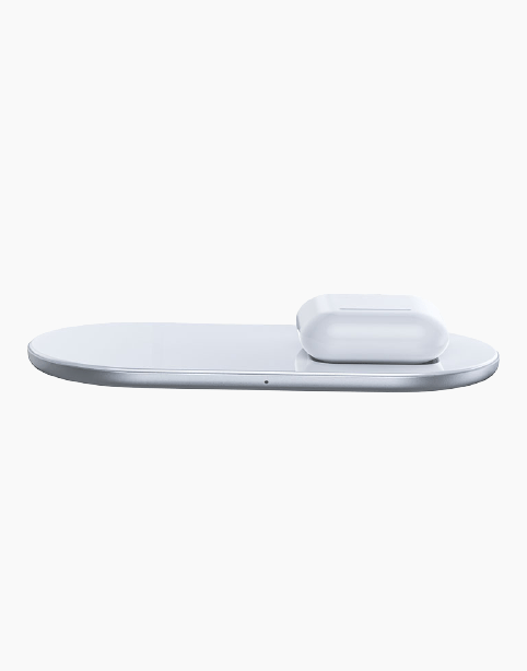 Baseus Simple 2in1 Wireless Charger Pro Edition For Phones+Pod 15W - White