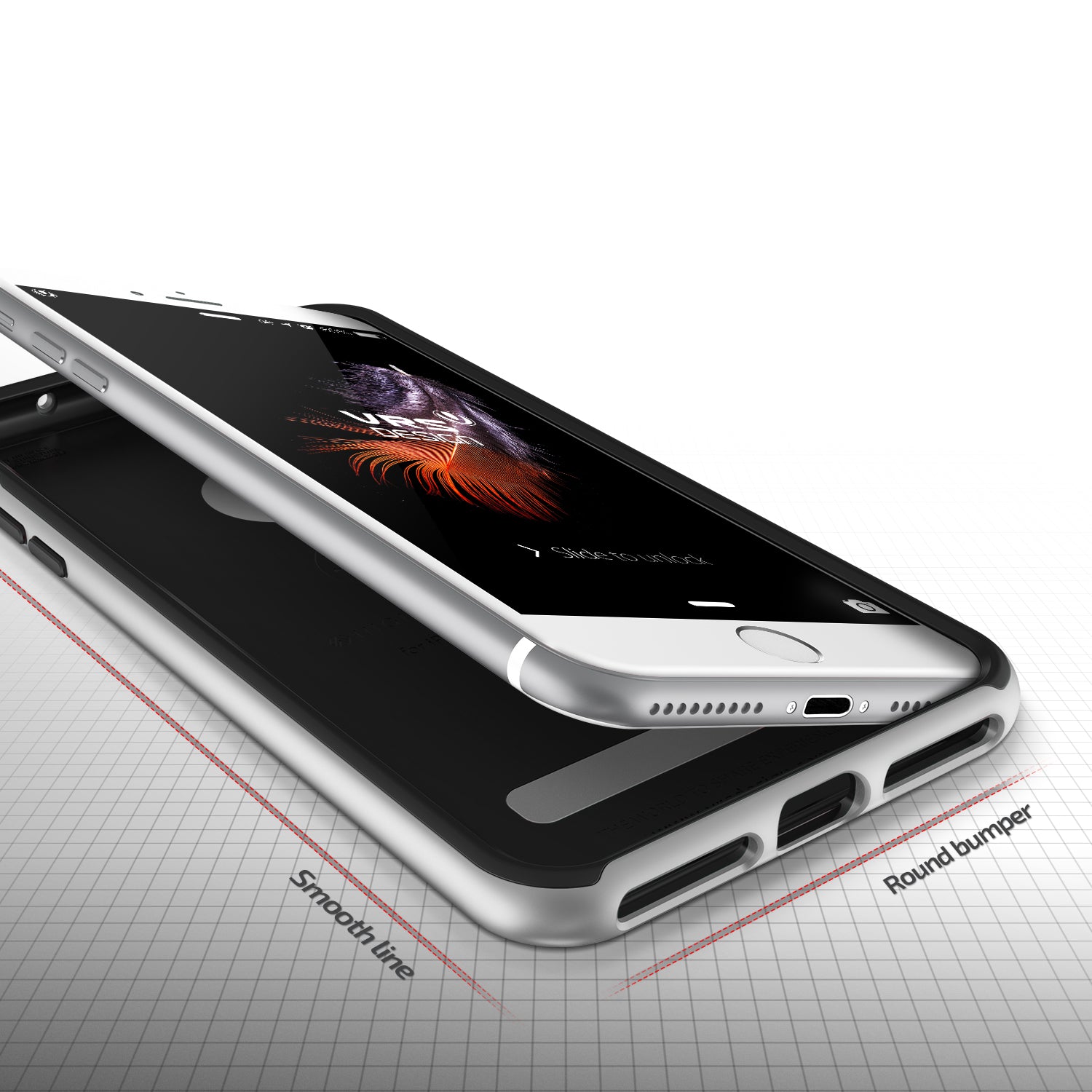 High Pro Shield Series Original From VRS Design Anti-shocks Case For iPhone 7 Plus Black / Silver