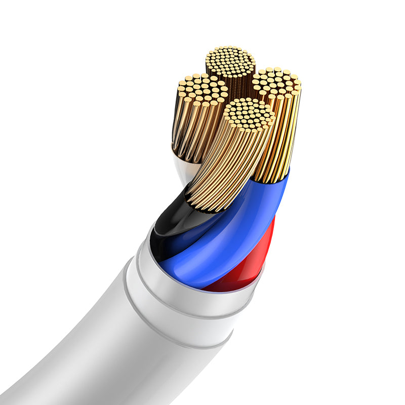 Baseus Simple Wisdom Data Cable Kit USB to iP 2.4A (2PCS/Set)1.5m White - Smartkoshk Stores