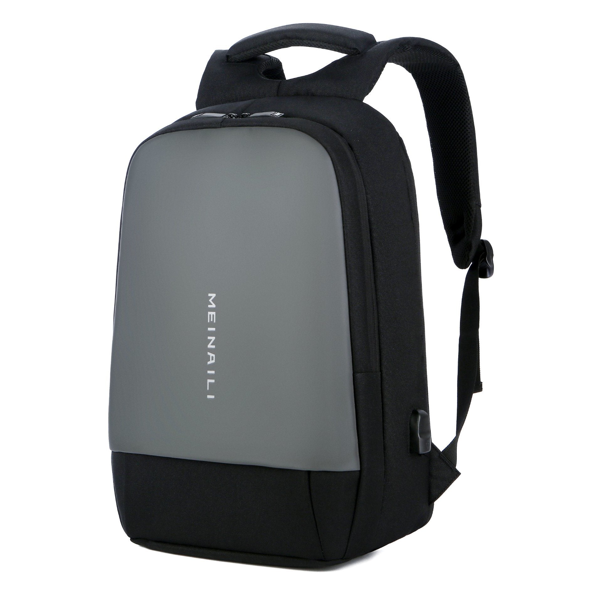 MEINAILI 1801 Laptop Backpack -15.6 Inch – USB Charging Port Black/Gray