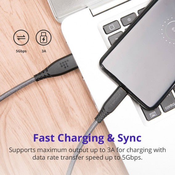 Tronsmart TAC01 3ft USB-C to USB-A 3.0 Fast Charging Cable