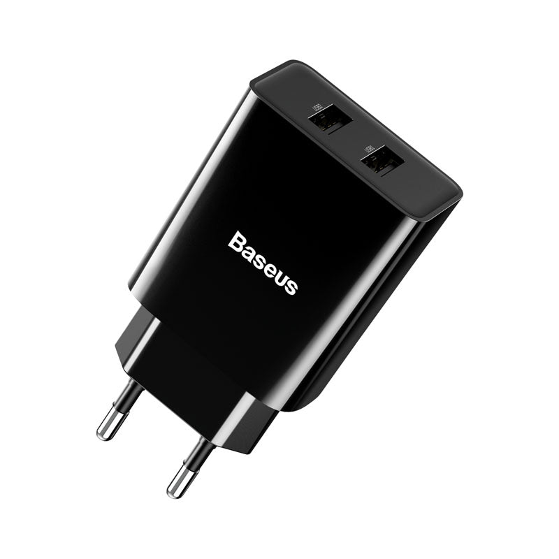 Baseus Speed Mini Dual USB Charger 10.5W - Black