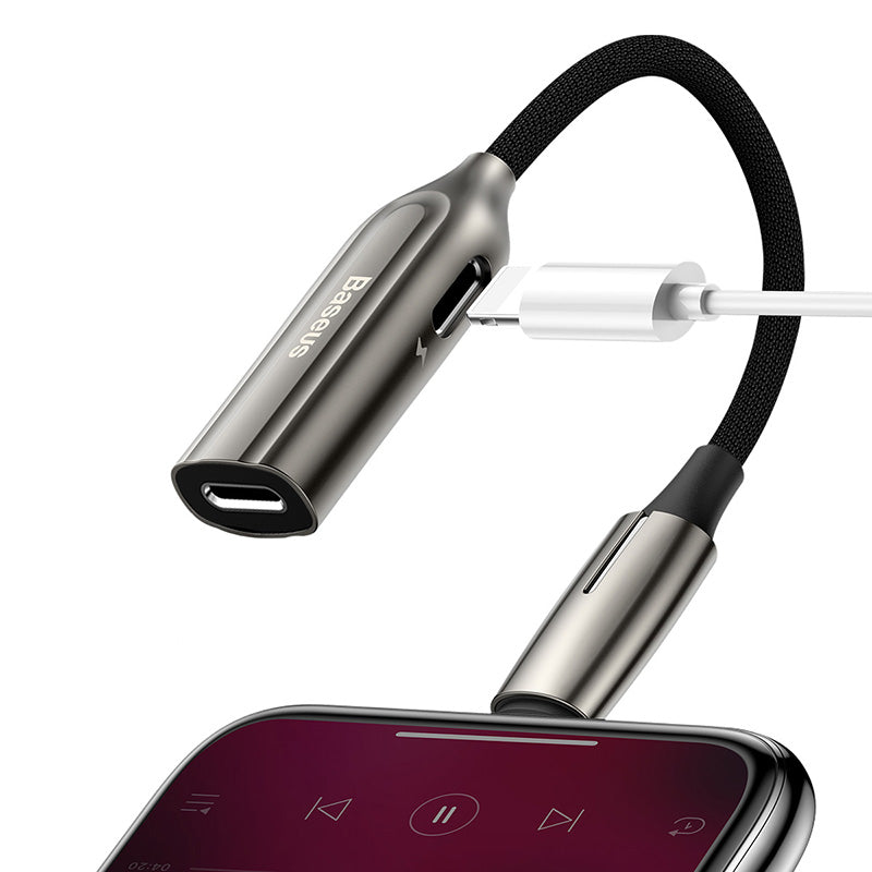 Baseus 2-in-1 L55 iP Male to Dual iP Female Adapter Tarnish