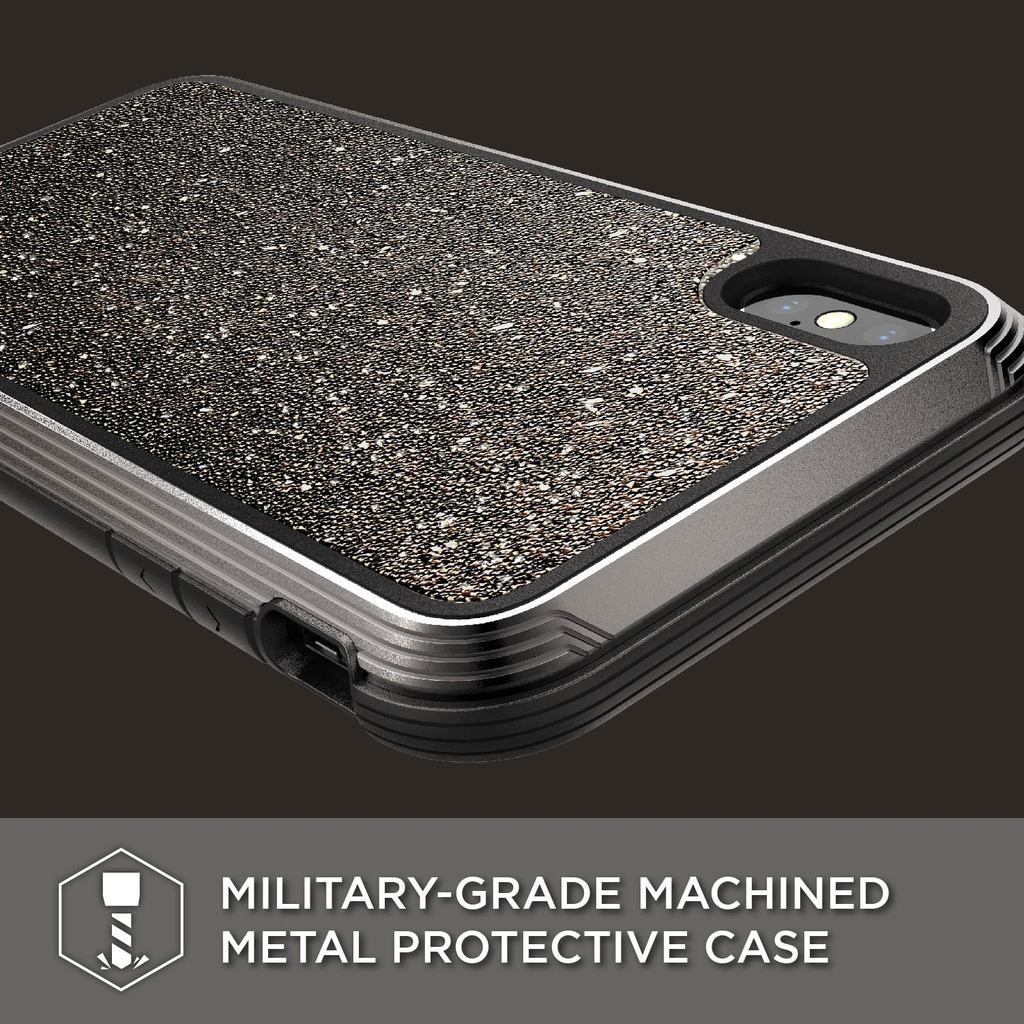 Defense Lux Glitter By XDoria iPhone Xs | X Drop Tested Case 3M