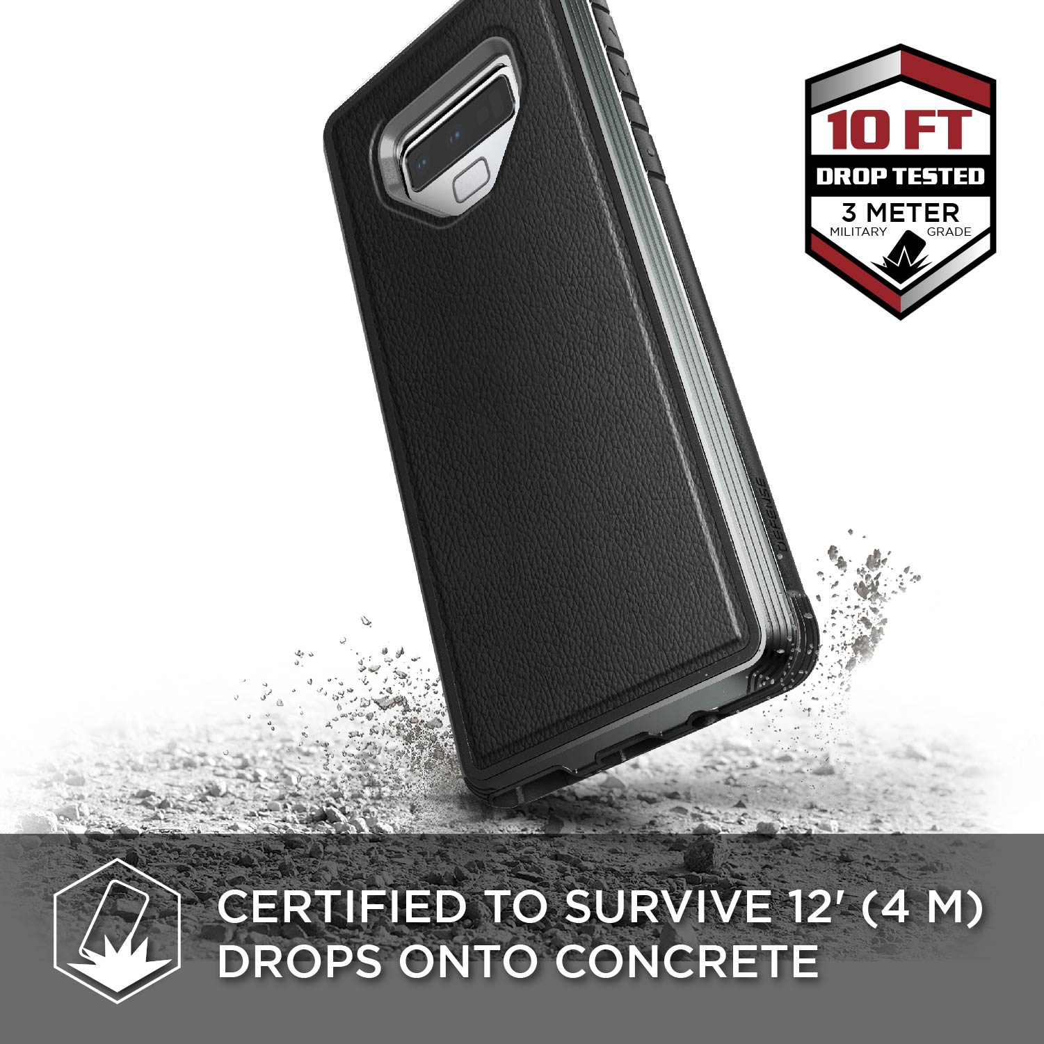 Defense Lux Leather By X-Doria For Note 9 Anti Shocks Case Up To 3M