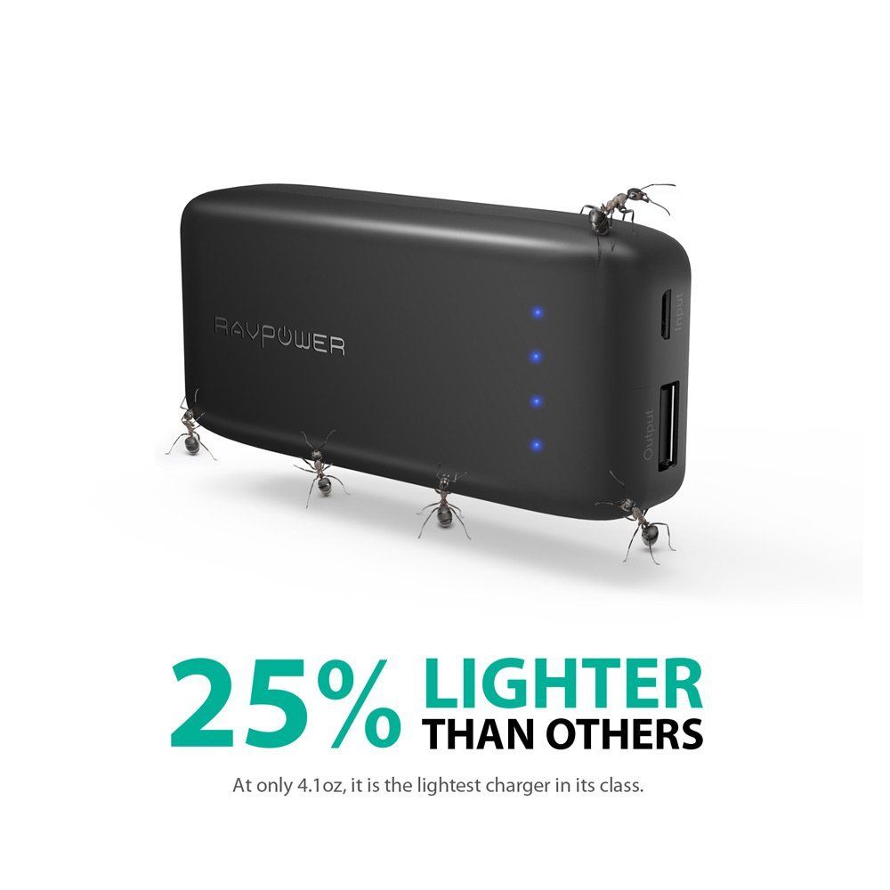 6700mAh Power Bank By Ravpower with iSmart Technology light Weight | Black