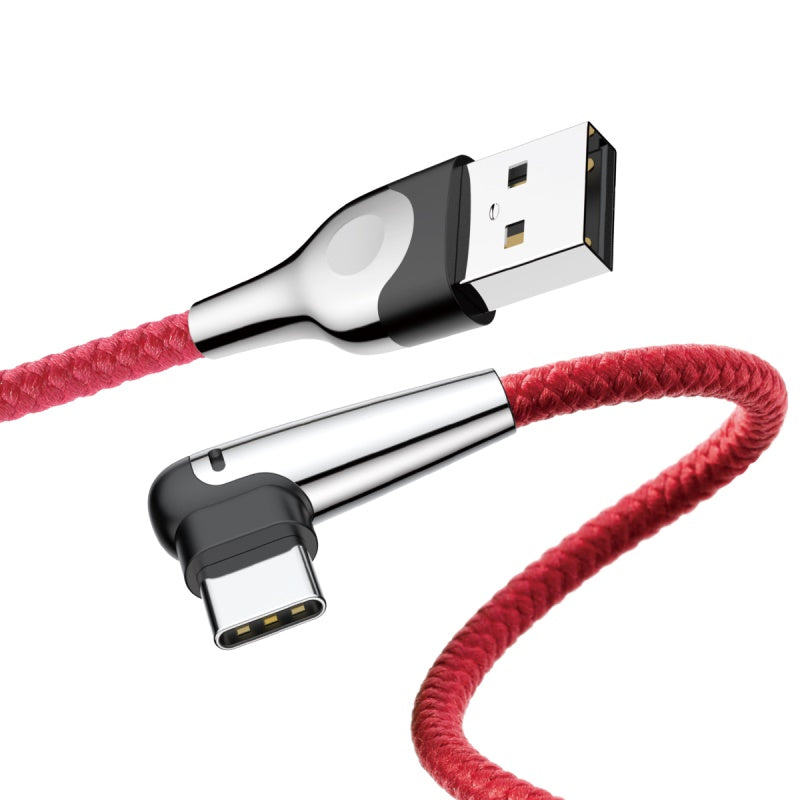 Baseus Sharp-Bird Type-C Cable With 90 Degree Bend, QC3.0 | Red