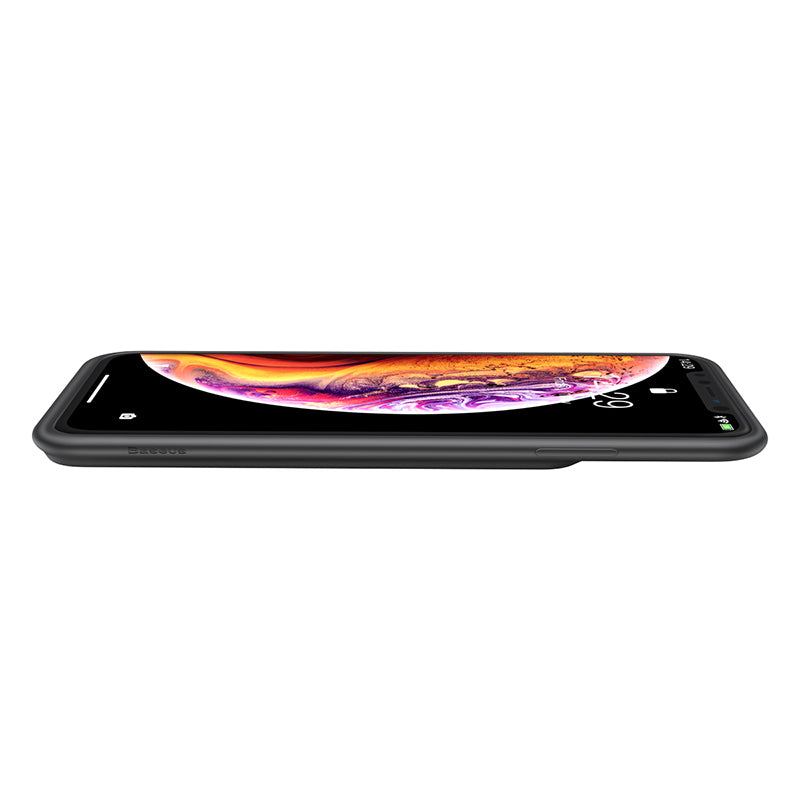 Baseus Liquid Silicone Smart Power Case 4200mAh For iPXs Max 6.5 Black