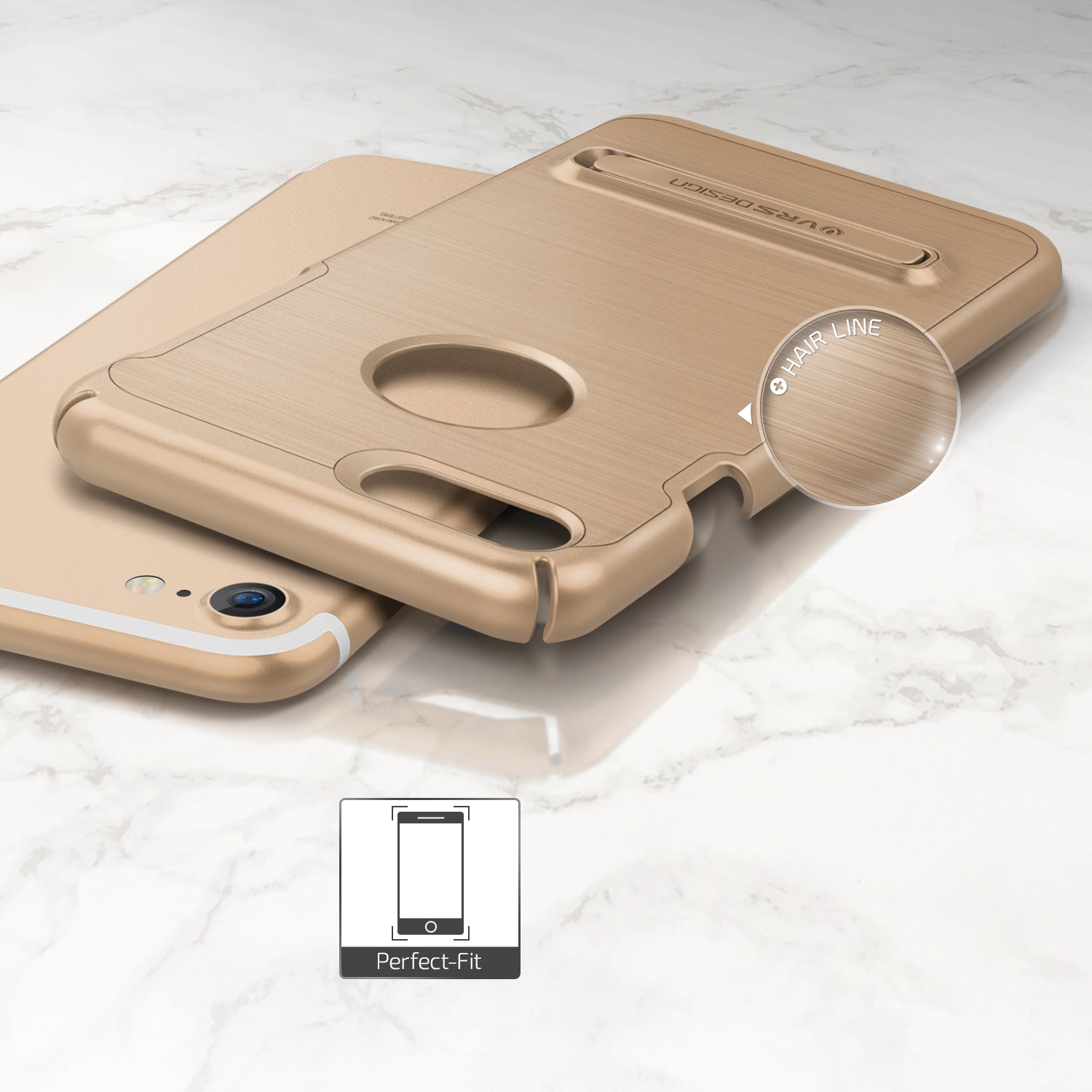 Simpli Lite Series Original From VRS Design Slim Case For iPhone 7 Gold