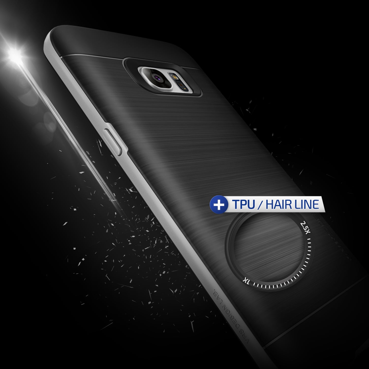 High Pro Shield Series Original From VRS Design Anti-shocks Case For S7 Edge Black / Silver