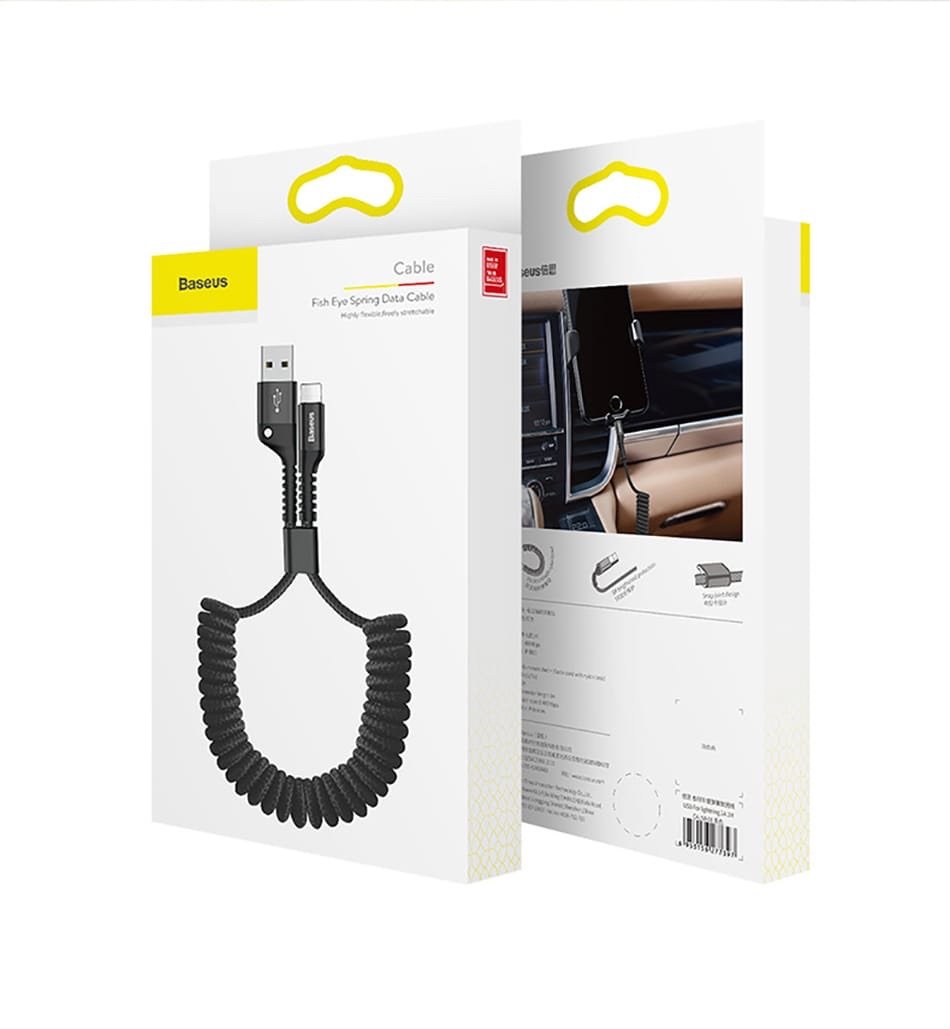 Fish Eye By Baseus Flexible Anti-Cut lightning Cable 1M Black