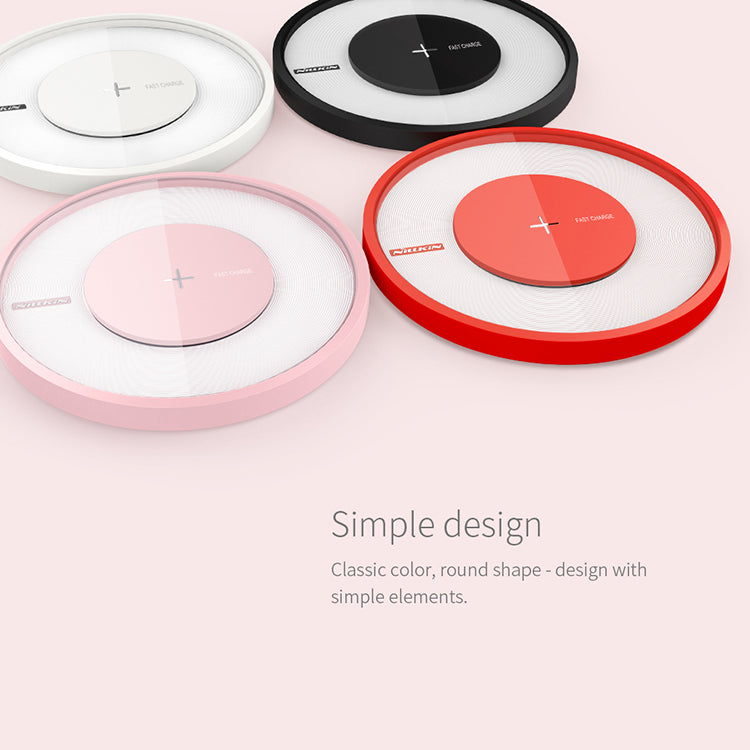 Magic Disk 4 Fast Wireless Charger Original From Nillkin with Colorful Lights Red