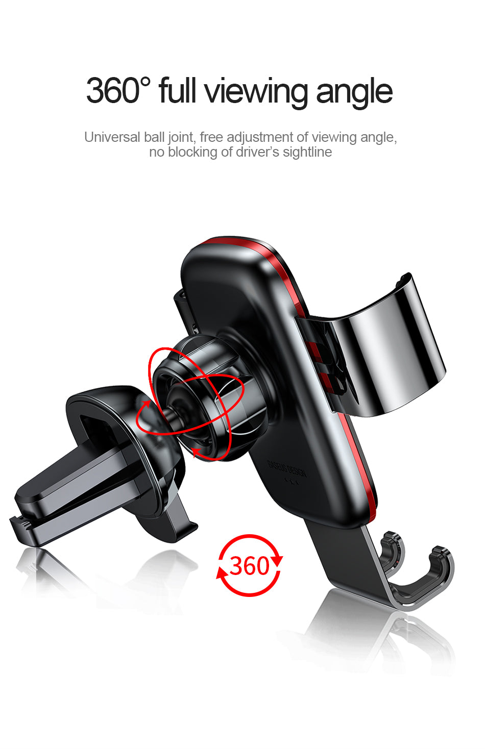 Baseus Metal Age Gravity Car Moun Air Outlet Version Red