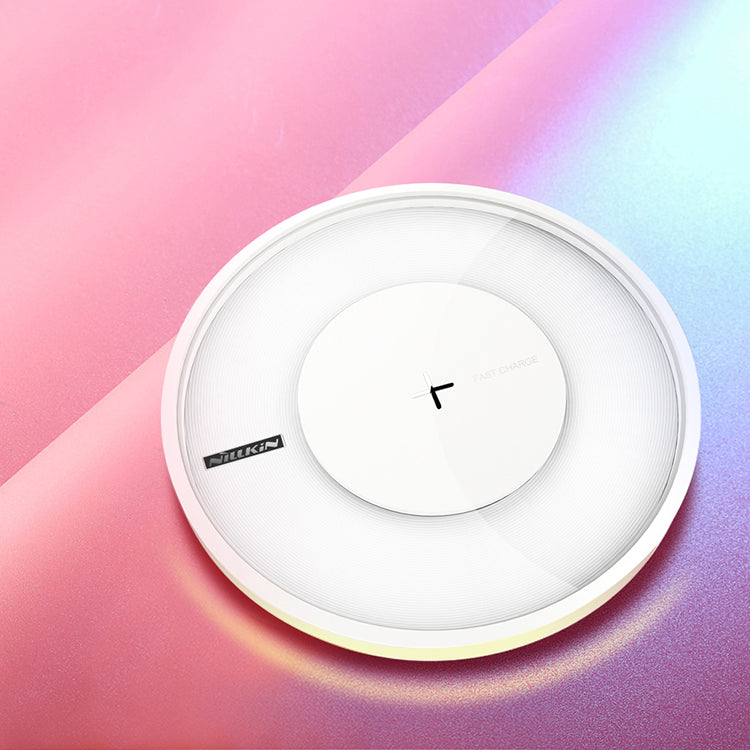 Magic Disk 4 Fast Wireless Charger Original From Nillkin with Colorful Lights White