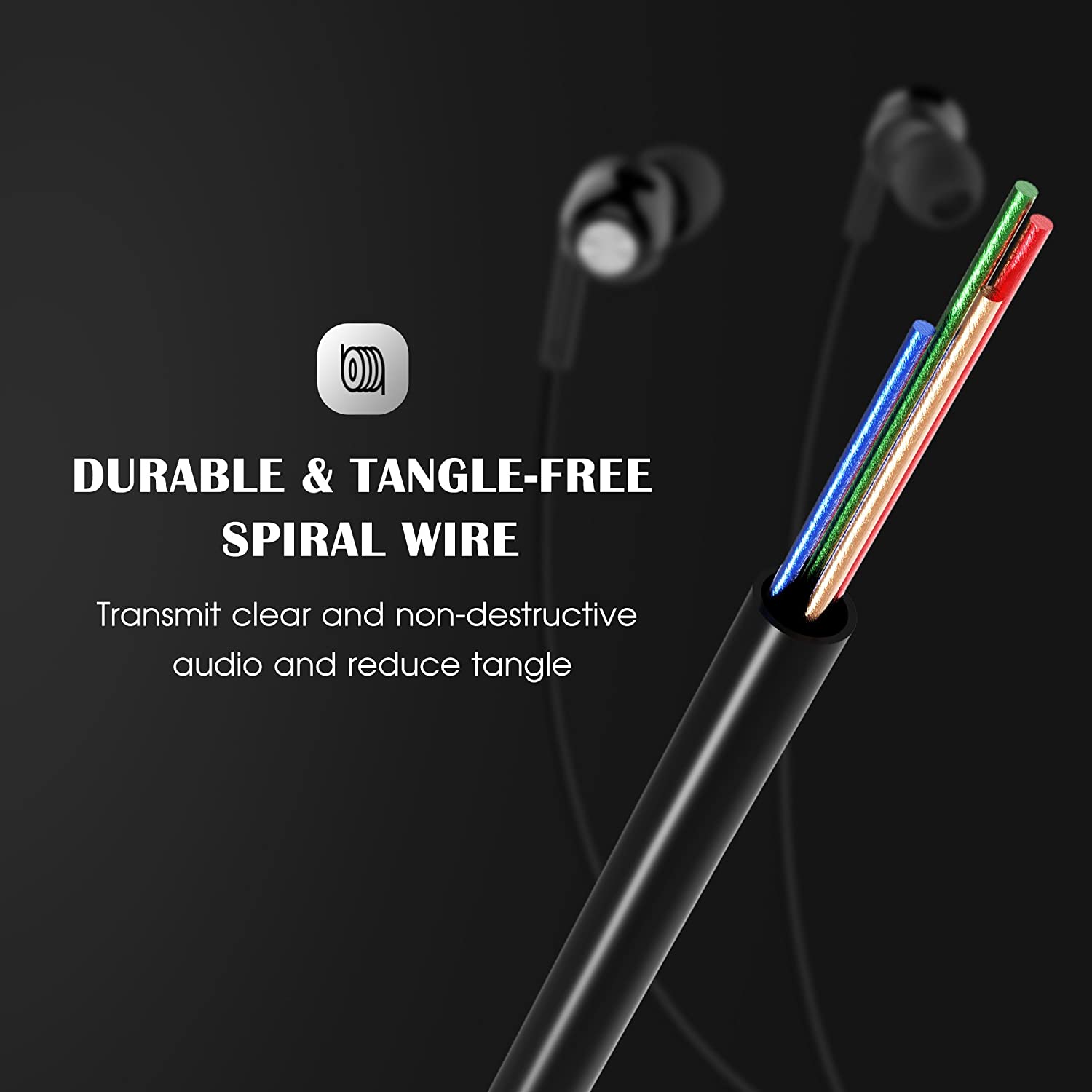 Mpow MPPA025AB Wired Earphones With Mic - Black