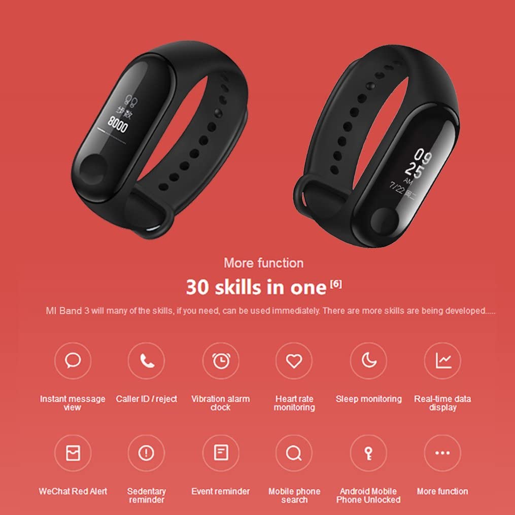 Mi Band 3 Health and Fitness Tracker - Black