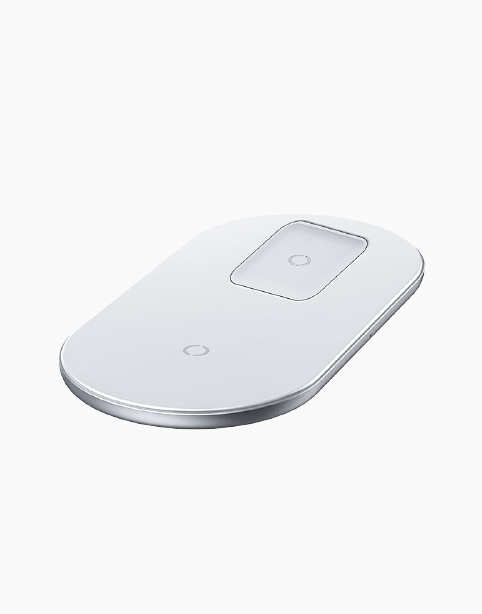 Baseus Simple 2in1 Wireless Charger Pro Edition For Phones+Pod 15W - White