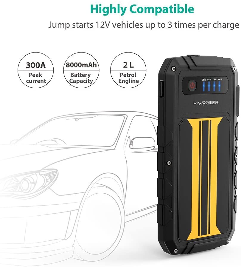 Ravpower RP-PB007 Jump Starter 8000mAh With LED Flash Lamp