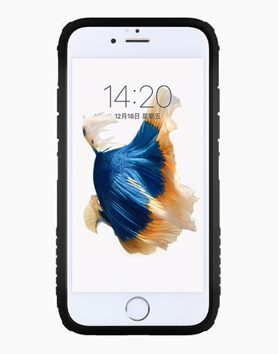 Black Smartkoshk iPhone 6 Plus Aegis anti-shock phone case with rugged design and shock absorption features.