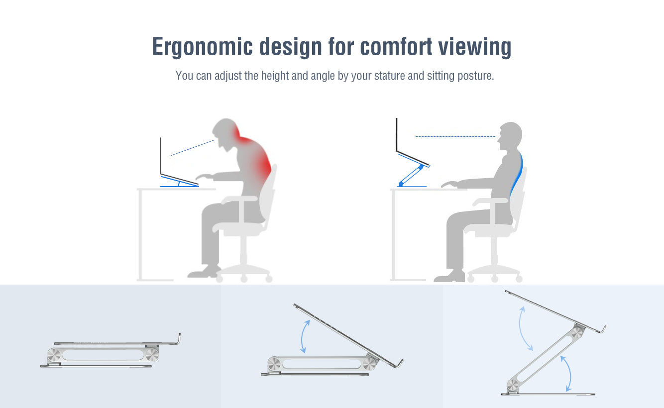 Nillkin ProDesk Adjustable Laptop Stand Metal - Smartkoshk Stores