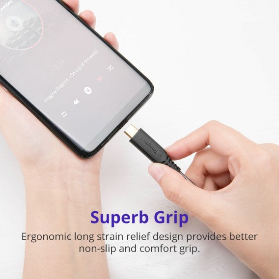 Tronsmart TAC01 3ft USB-C to USB-A 3.0 Fast Charging Cable