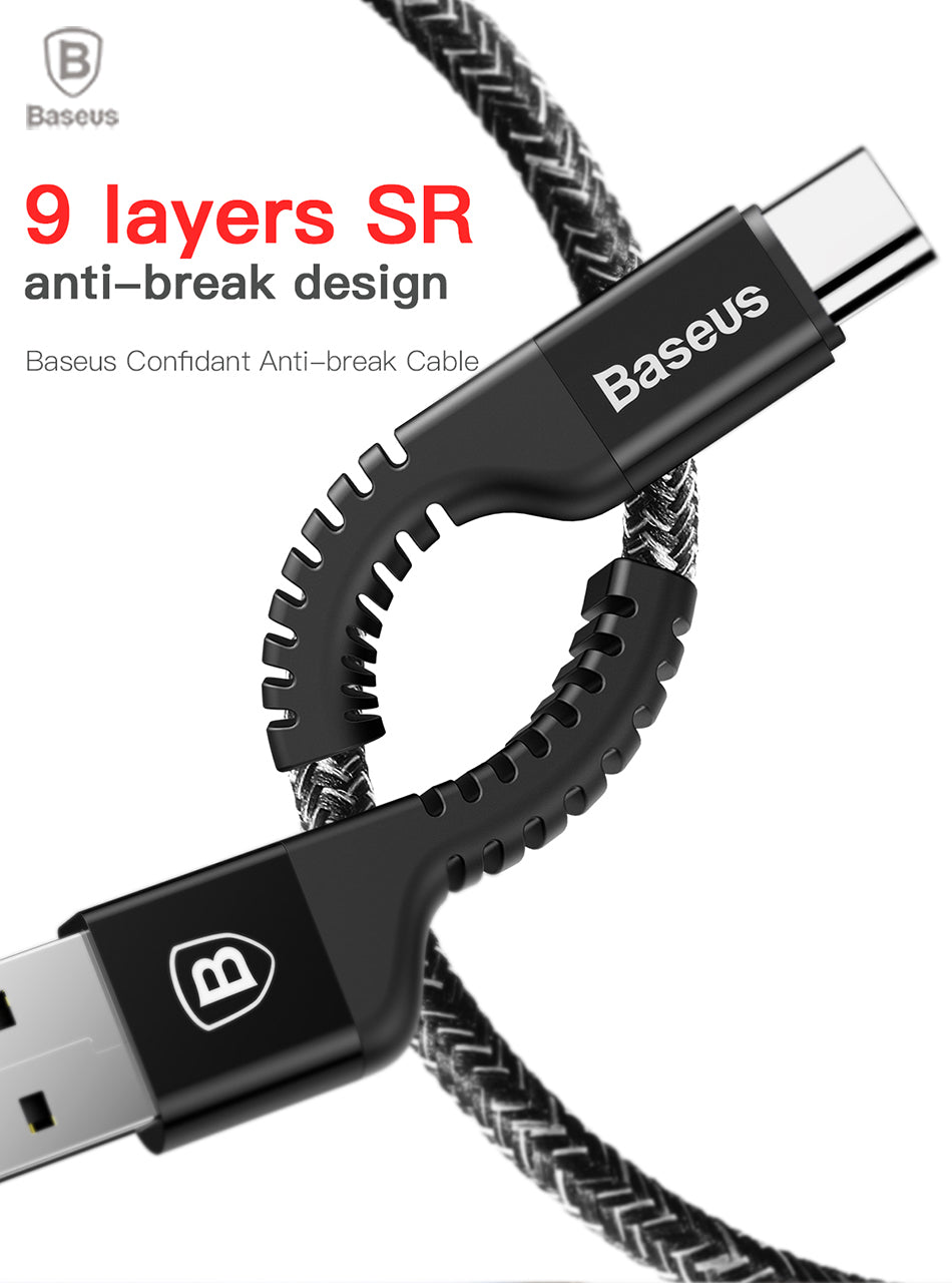 Confidant By Baseus Anti-break Type-C Cable 1.5Meter Black