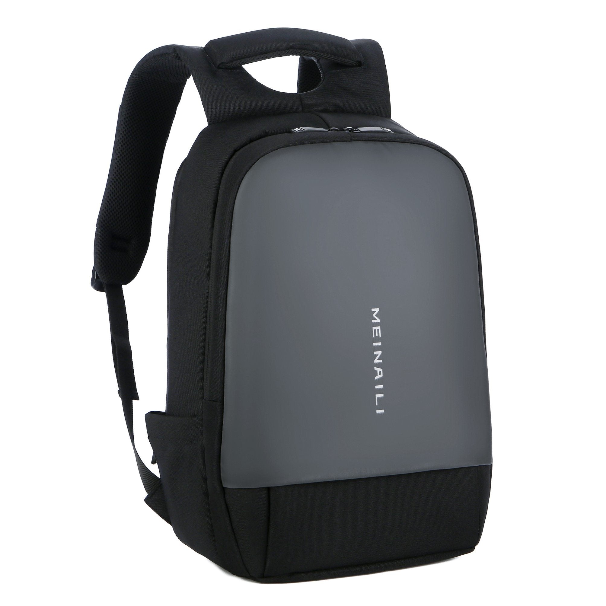 MEINAILI 1801 Laptop Backpack -15.6 Inch – USB Charging Port Black/Gray