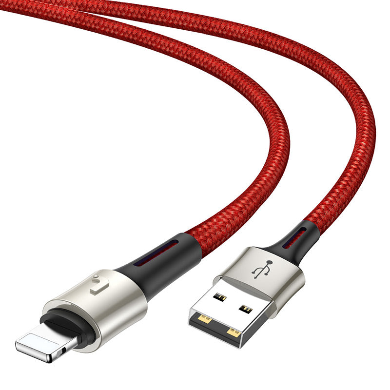 Baseus Caring Nylon Anti cut Cable 1-in-3 ( iPhone – Type C – Micro ) Red