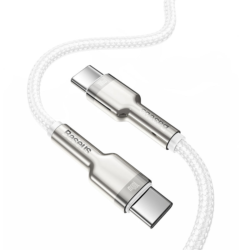 Baseus Cafule Series Metal Data Cable Type-C to Type-C 100W 2m - White