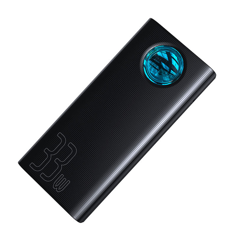 Baseus Amblight Fast Power Bank, 7 Ports 33W (PD3.0+QC3.0) 30000mAh Black